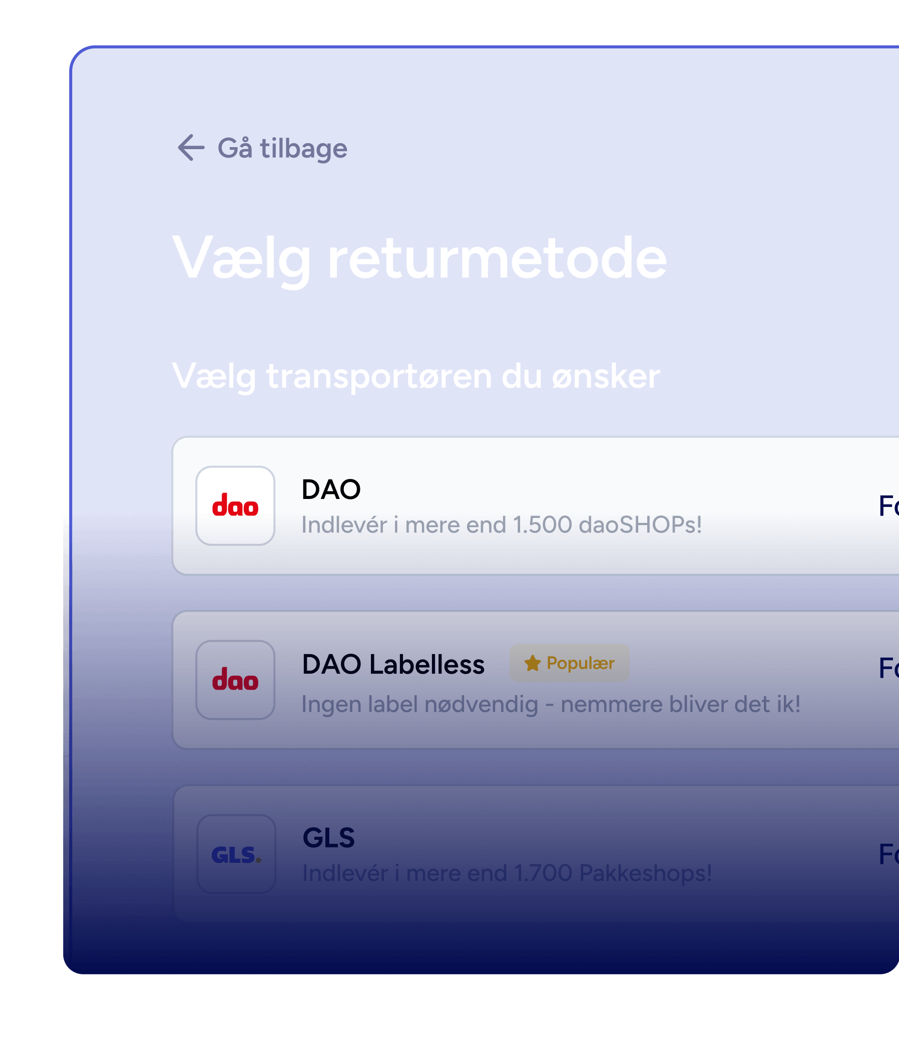 Transportører og markeder - lige som du ønsker.